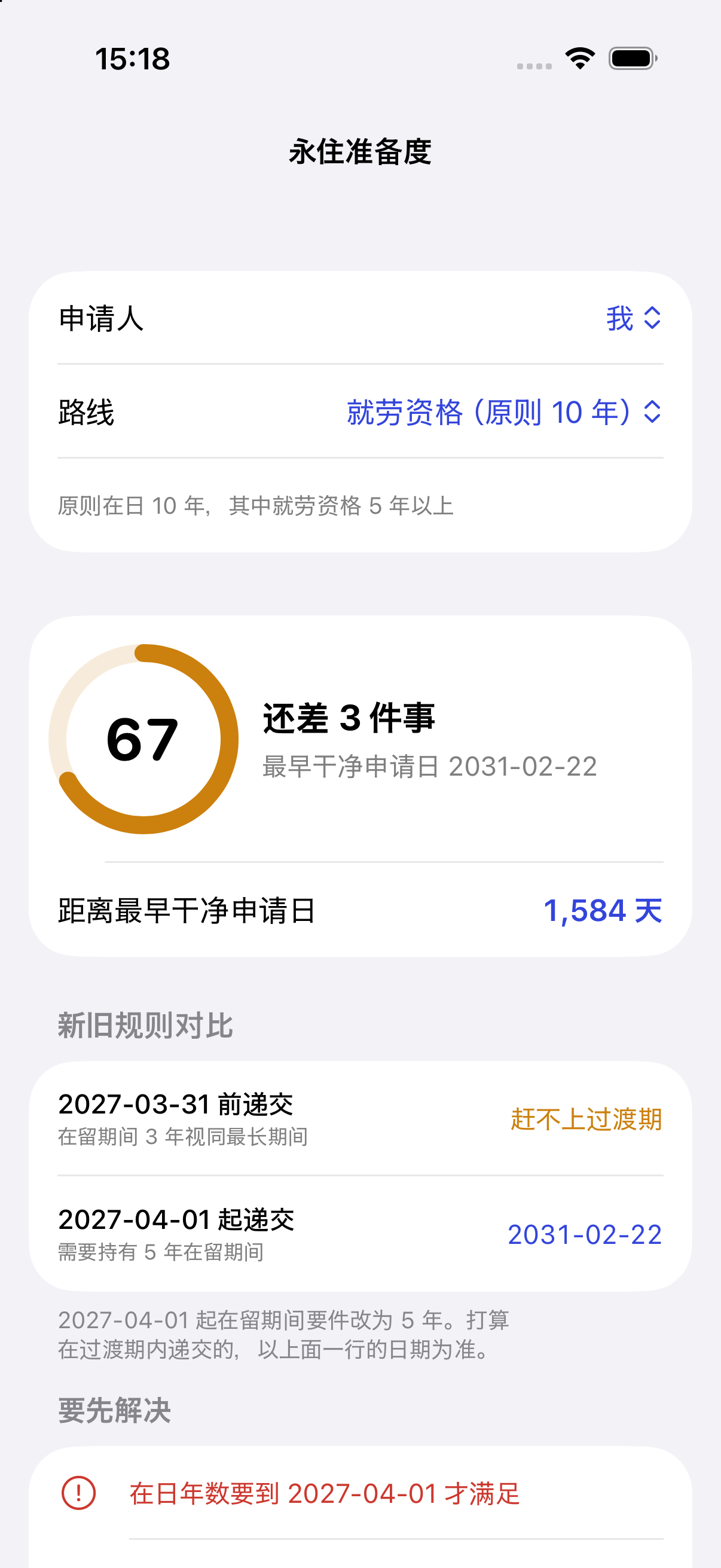 永住准备度